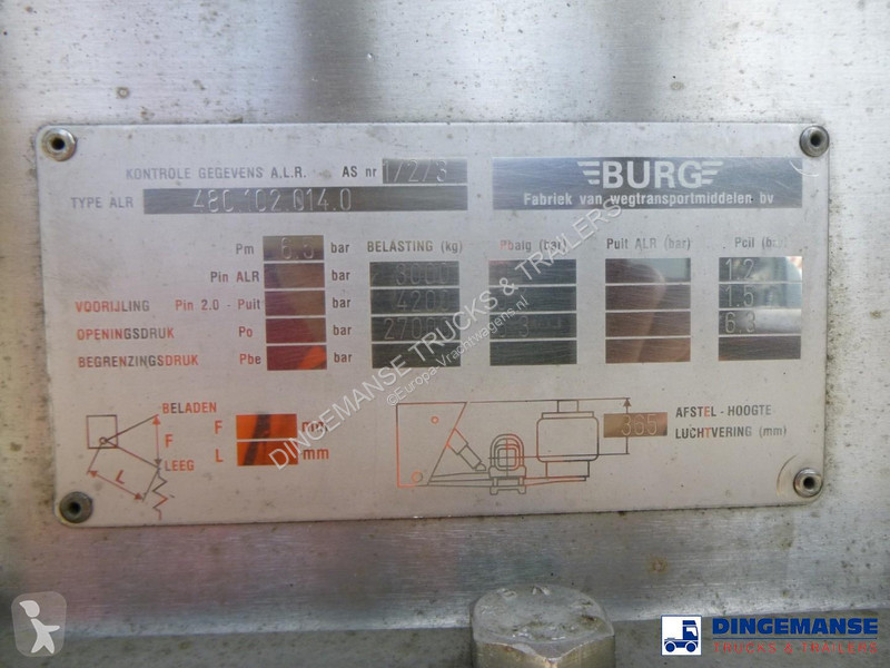 نصف مقطورة Burg Chemical tank inox L4BH 22.5 m3...