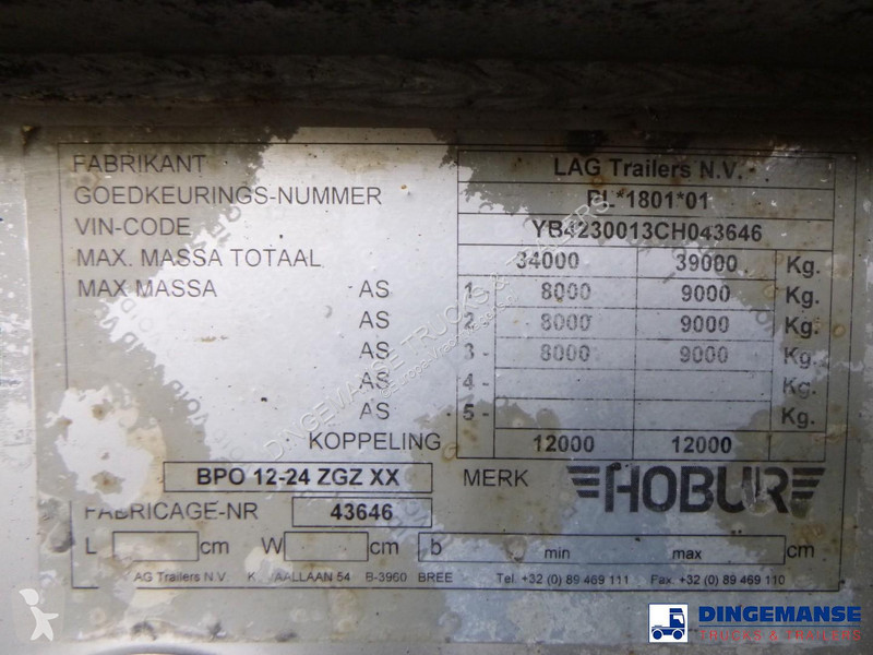 Semi remorque LAG Chemical tank inox L4BH 32.5...