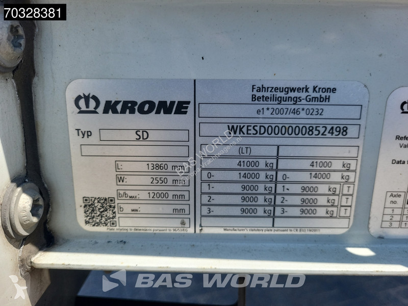 نصف مقطورة Krone 3 axles Anti Vandalism Sliding...