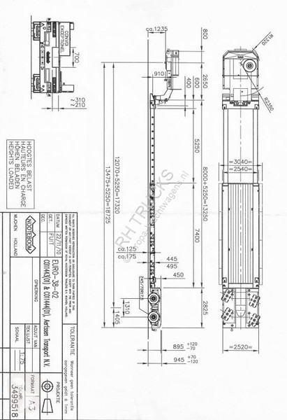 نصف مقطورة Nooteboom EURO-38-02 / BED: 8,0m +...