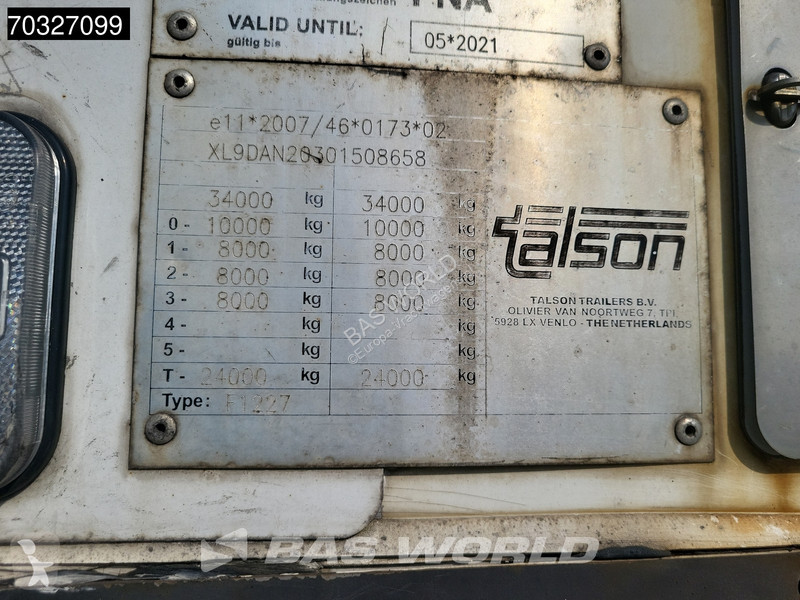 نصف مقطورة Talson F1227 3 axles Aircargo...