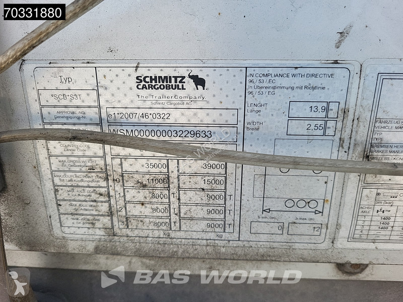 Semi remorque Schmitz Cargobull SCB*S3T 3 axles...