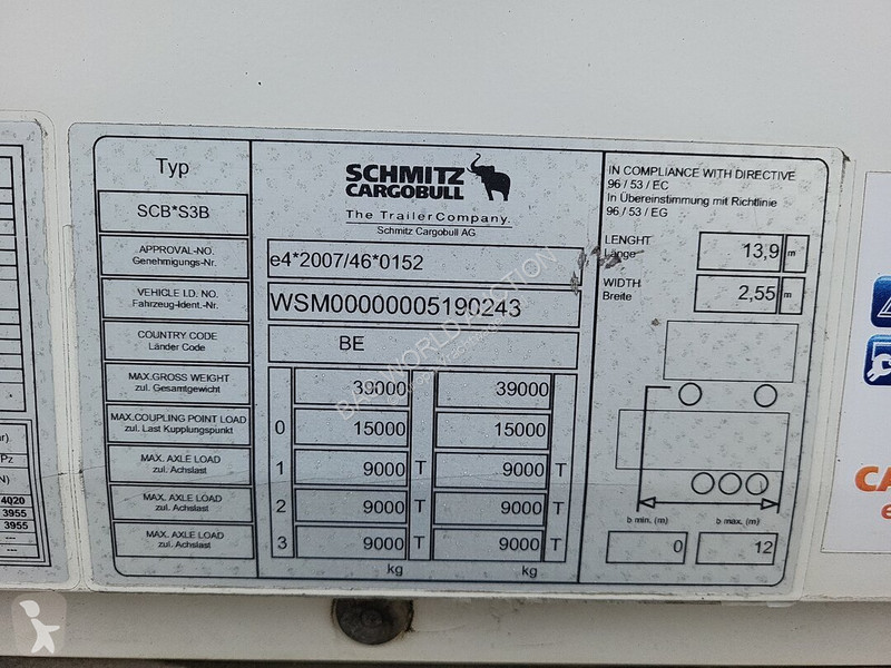 Semitrailer Schmitz Cargobull SCB*S3B