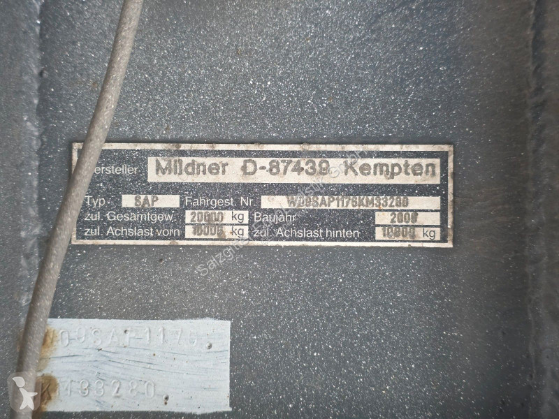 Semi remorque  Mildner SAP / 1 Achs