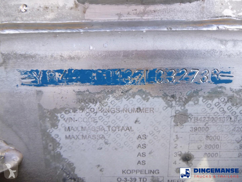 نصف مقطورة LAG Chemical tank inox 37.5 m3 / 1 comp