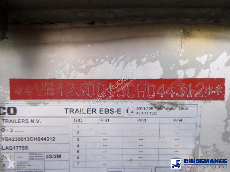 نصف مقطورة Burg Chemical tank inox L4BH 32.5 m3...