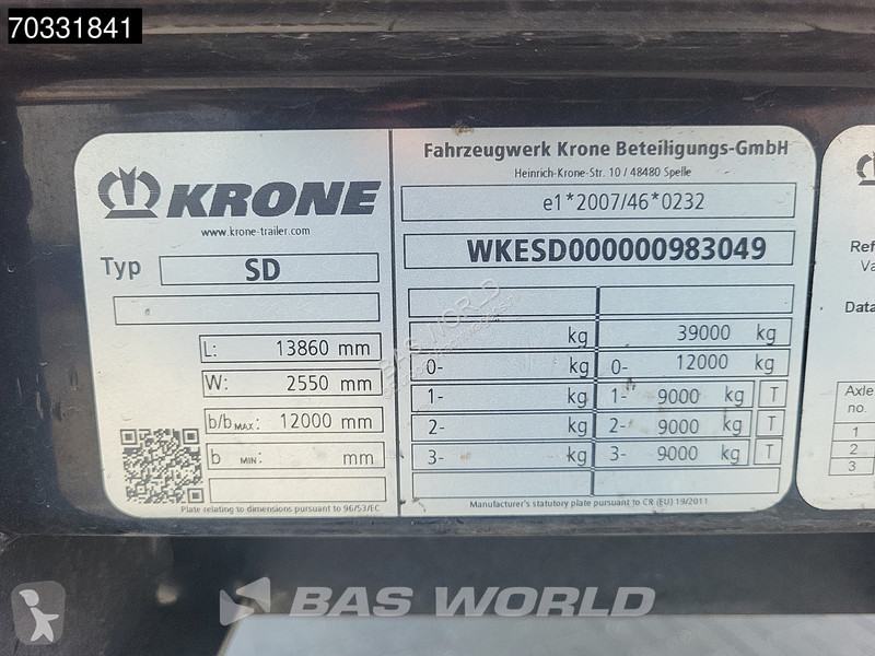 Semi remorque Krone Mega Lift + Slidingroof...