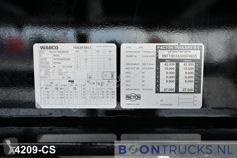 Oplegger Pacton TBD342 | KOOIAAP * HEFDAK *...