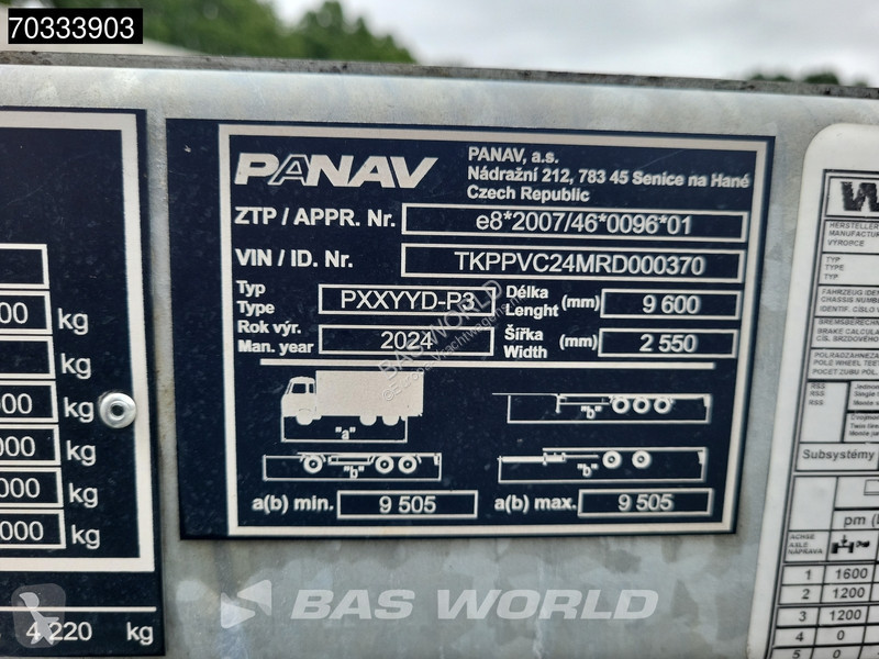Semirremolque Panav PXXYYD-P3 Container 20ft