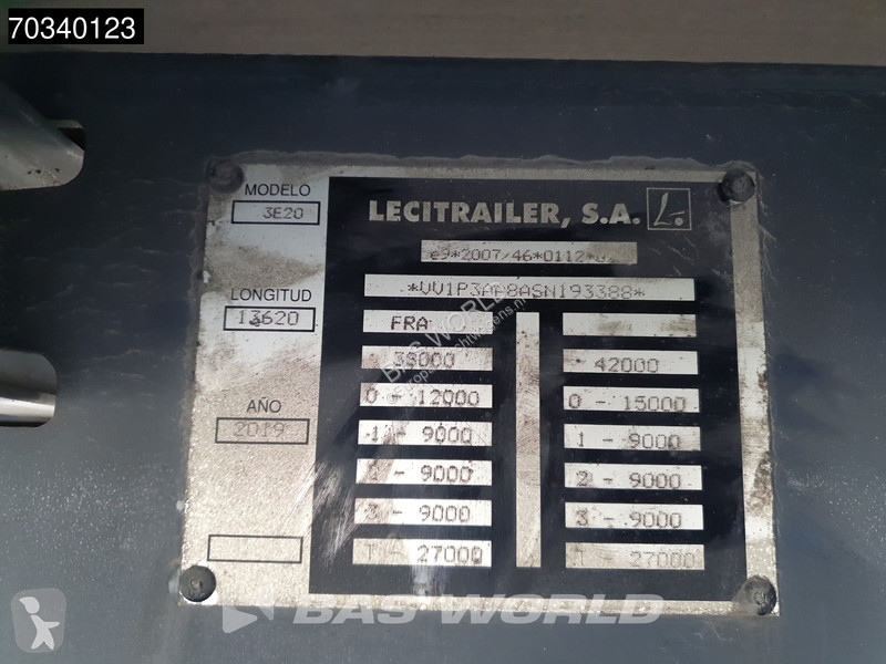 Lecitrailer 3E20 3 axles Lift Axle Hardwood...