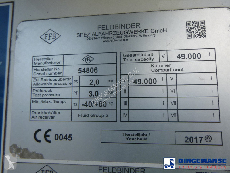 Semi reboque Feldbinder Powder tank alu alu 49...