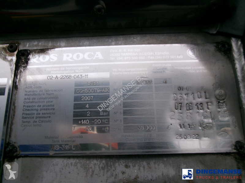 Semiremorca Indox Chemical tank inox L4BH 33.5...