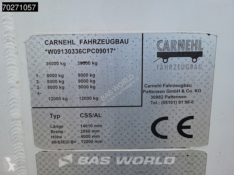 Semi reboque Carnehl CSS/AL 3 axles 92m3 Lift...