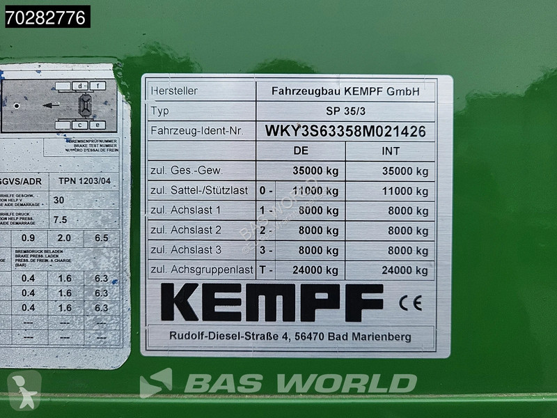 نصف مقطورة Kempf SP 35/3 Lift + Lenkachse...