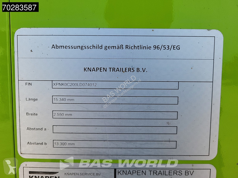 Semirimorchio Knapen 3 axles Liftachse 103m3...