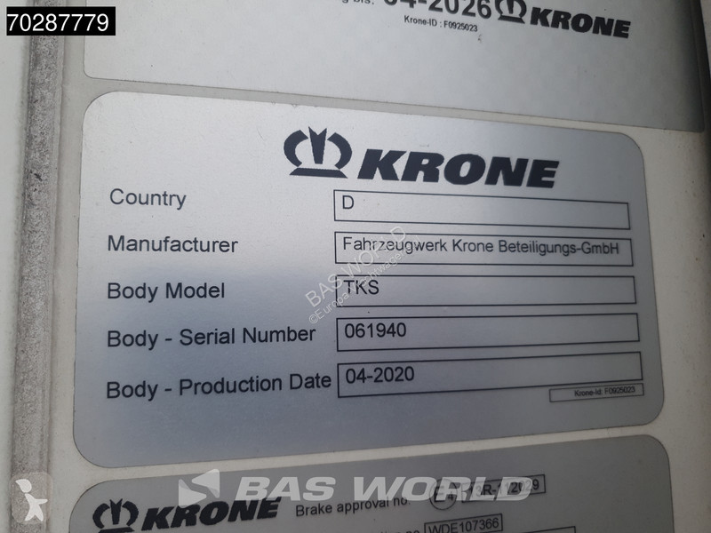 Semitrailer Krone Doppelstock Palettenkasten...
