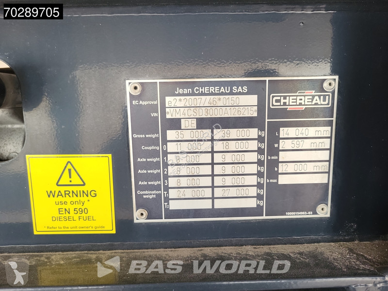 Semitrailer Chereau Thermo King A400 3 axles...