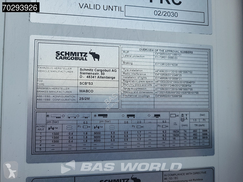 Semirimorchio Schmitz Cargobull SCB*S3 Tailgate...