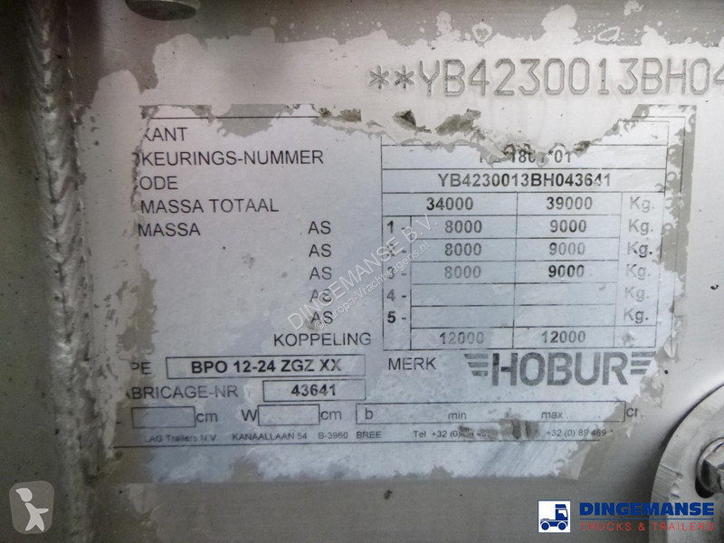 نصف مقطورة Burg Chemical tank inox L4BH 30 m3 /...