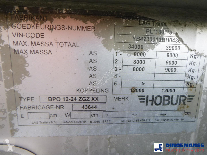 نصف مقطورة Burg Chemical tank inox L4BH 32.5 m3...