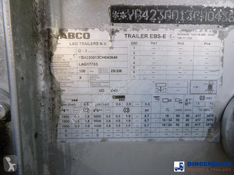 نصف مقطورة Burg Chemical tank inox L4BH 32.5 m3...