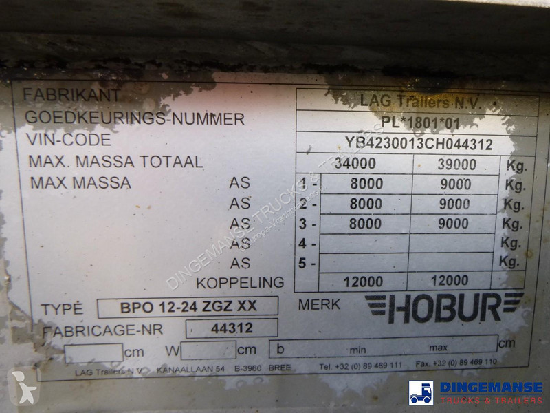 نصف مقطورة Burg Chemical tank inox L4BH 32.5 m3...