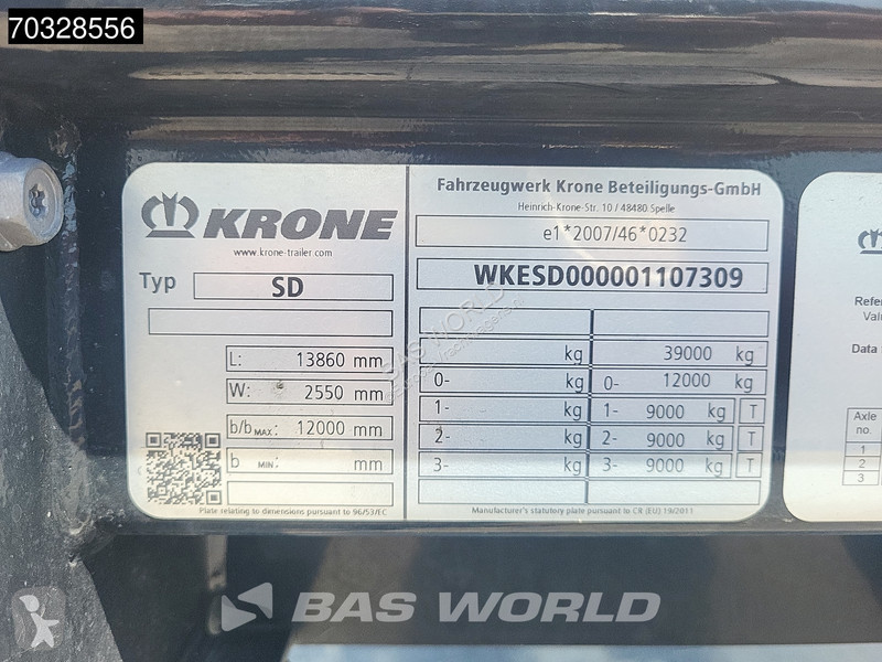 نصف مقطورة Krone MOT 05/27 Sliding Roof Anti...