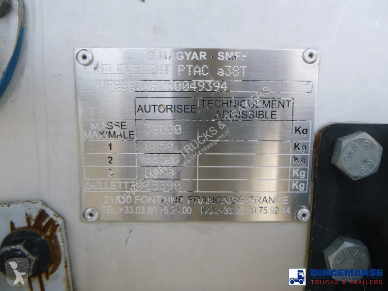 نصف مقطورة Magyar Chemical tank inox L4BH 32.5...