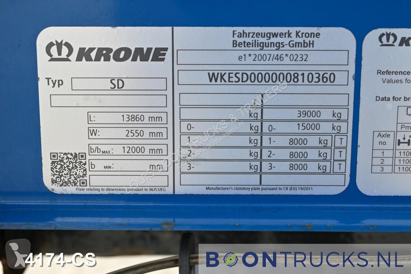 Semi remorque Krone PROFI LINER | TAILLIFT...