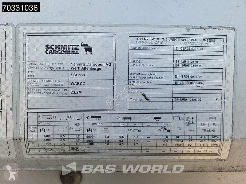 نصف مقطورة Schmitz Cargobull SCB*S3T 3 axles...