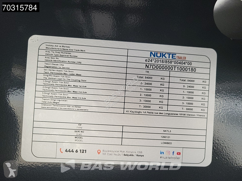 نصف مقطورة  NKTL3 NEW Lift + Steering Axle Ramps