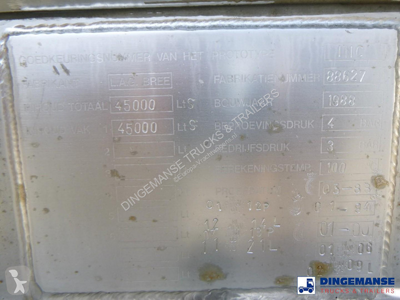 Semirremolque LAG Chemical tank inox 45 m3 / 1...