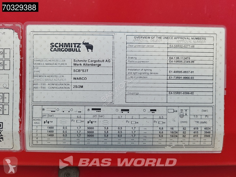Semirremolque Schmitz Cargobull SCB*S3T...
