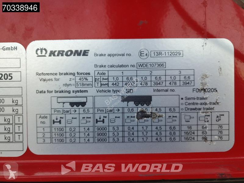 Oplegger Krone Lift Axle MOT 09/27