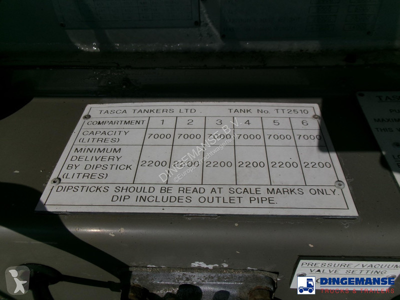 Semi reboque  Fuel tank alu 44.7 m3 / 6 comp +...