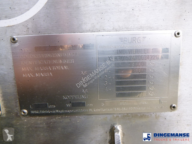 Semiremorca Burg Food tank inox 30.3 m3 / 3 comp