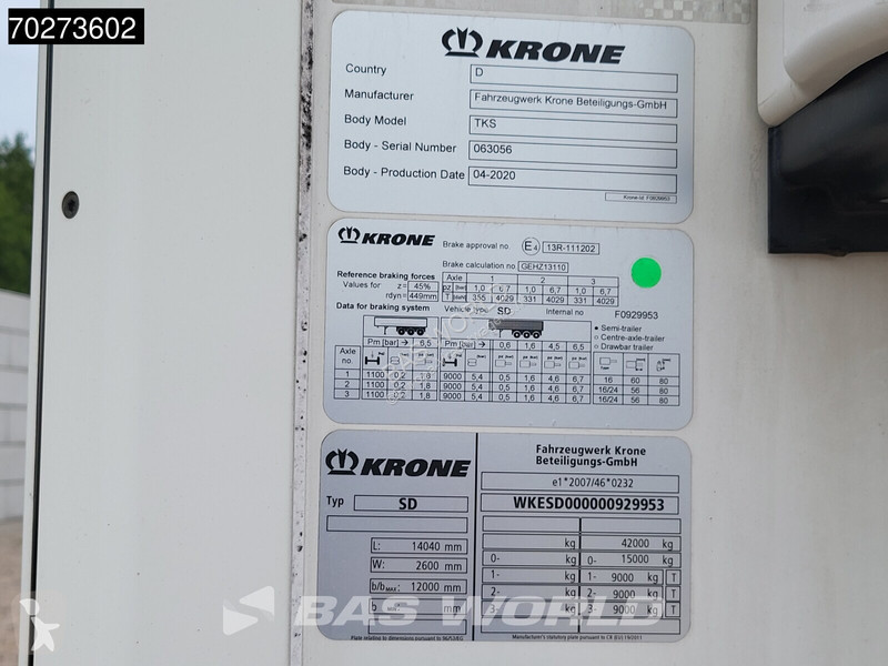Oplegger Krone Carrier Vector 1550 Tailgate TUV...