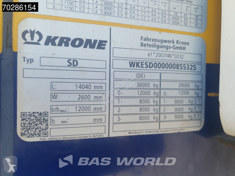 Sættevogn Krone Doppelstock