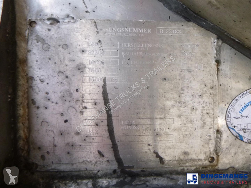 نصف مقطورة Burg Chemical tank inox L4BH 32.5 m3...