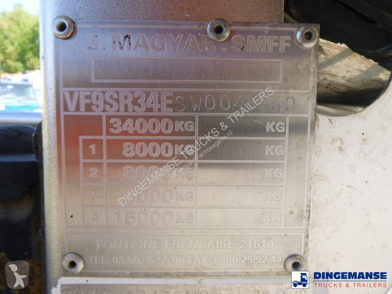 Félpótkocsi Magyar Chemical tank inox L4BH 33.3...