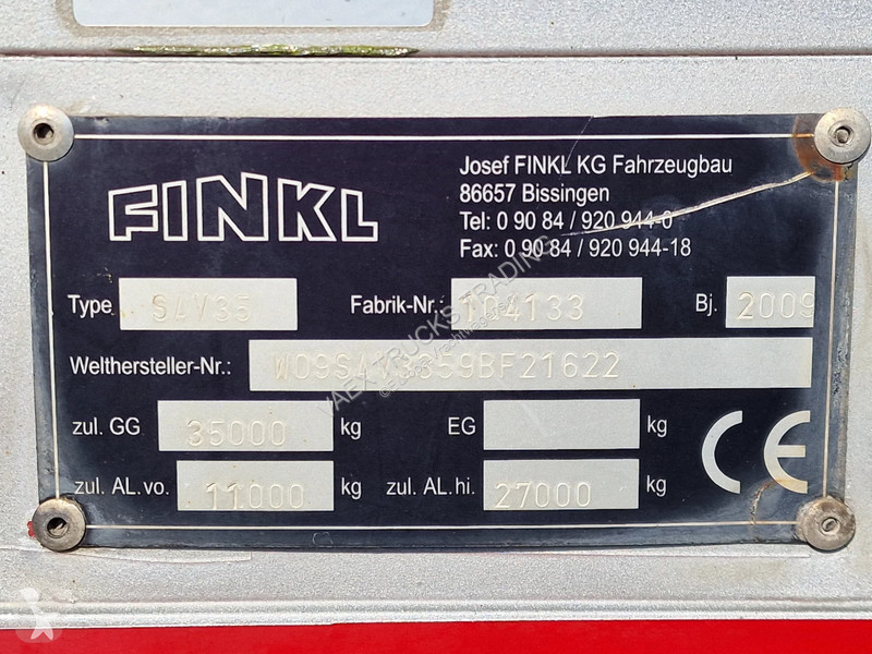 نصف مقطورة Finkl SAV35 - 3/3 deck livestock -...