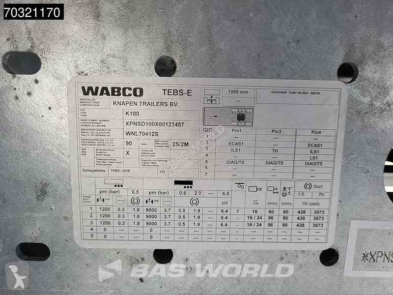 نصف مقطورة Knapen K100 NEW! Y-SPEC 92M3 10mm...