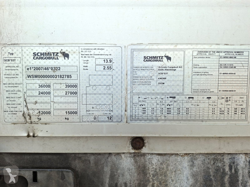 نصف مقطورة Schmitz Cargobull   3 Achs Standard...