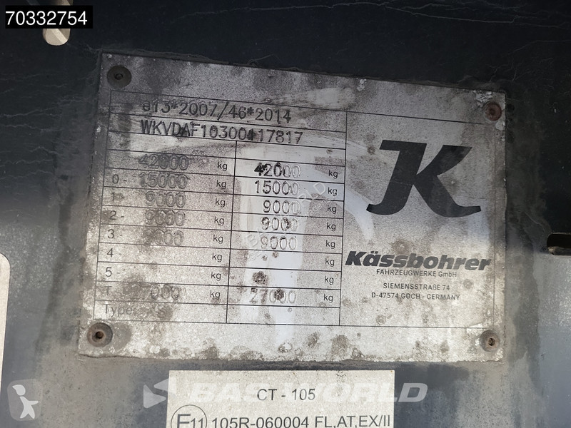 نصف مقطورة Kässbohrer XS Tailgate Koffer BPW