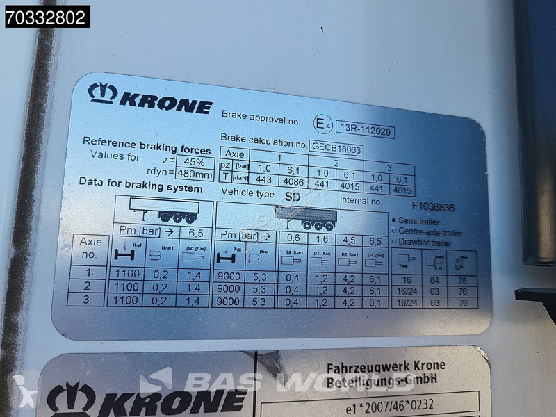 نصف مقطورة Krone Doppelstock Blumenbreit...