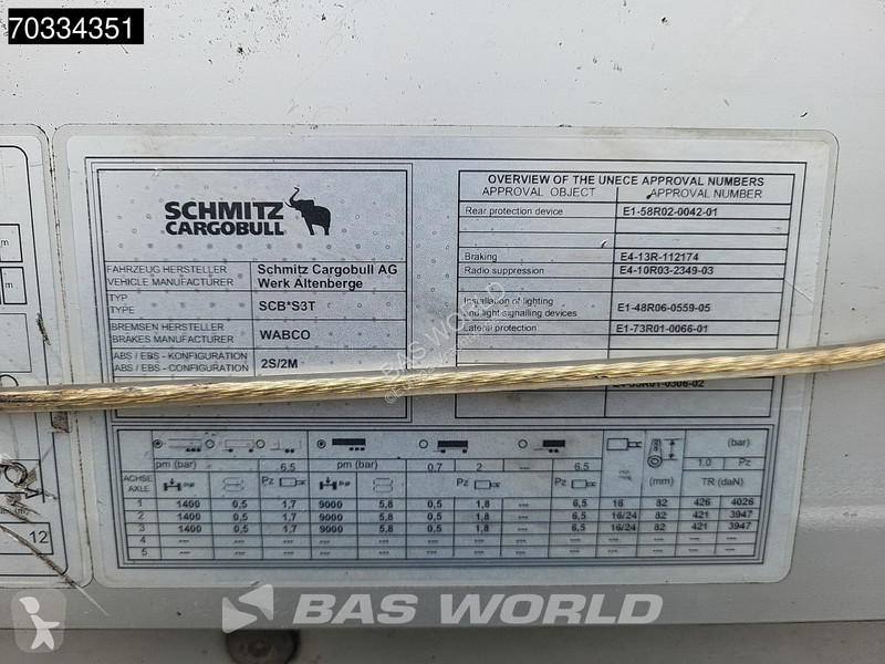 Oplegger Schmitz Cargobull SCB*S3T Sliding Roof