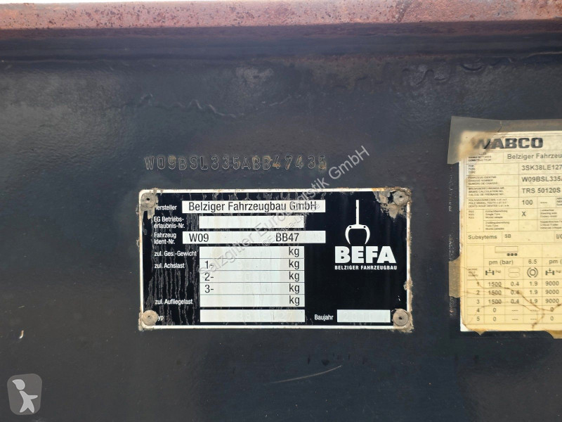 Semi remorque  Befa 3SK 38LE127 | Alu-Felgen /...