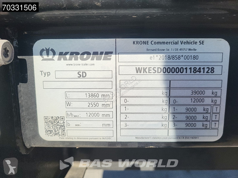 Oplegger Krone Lift Axle MOT 11/26