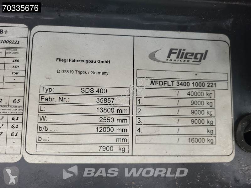 Semirremolque Fliegl SDS 400 Wheeled Steering...