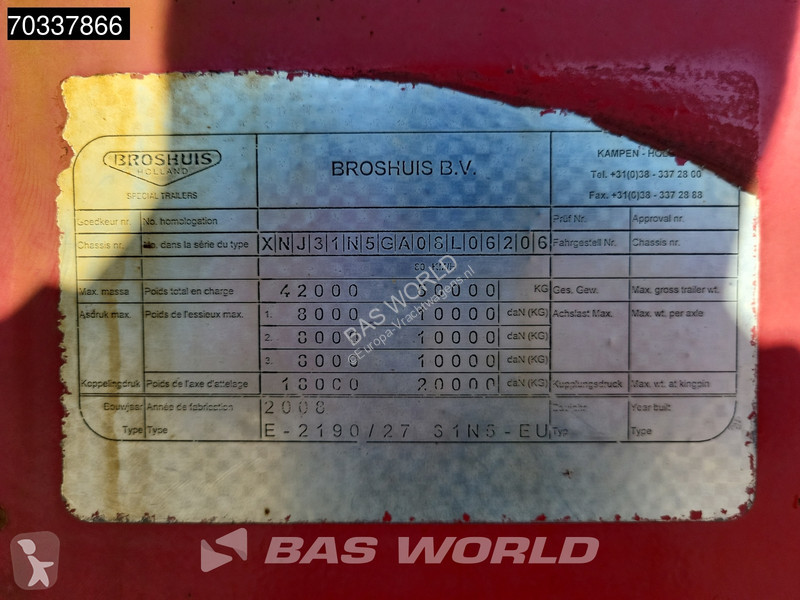 Semirremolque Broshuis E-2190/27 3 axles...